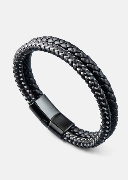 Pulsera de cuero Shadow Weave