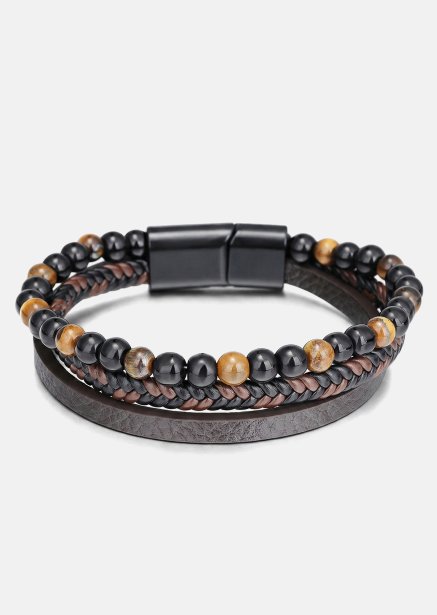 Pulsera de cuero Raven Bond