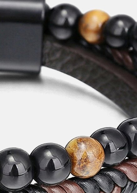 Pulsera de cuero Raven Bond