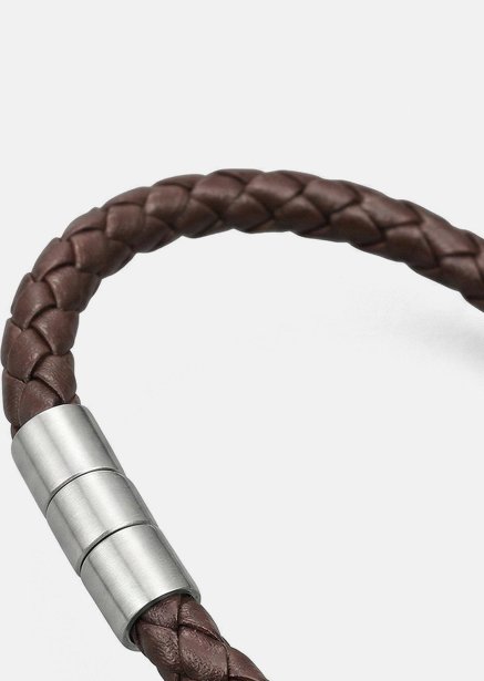 Pulsera de cuero Iron Weave