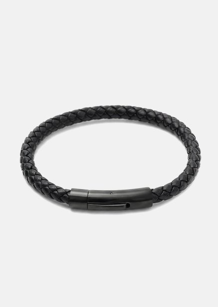Pulsera de cuero Onyx Weave