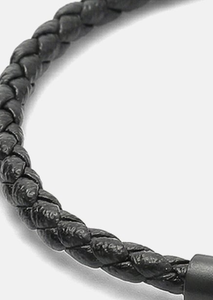 Pulsera de cuero Obsidian Loop