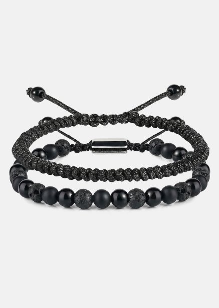 Pulsera de cuentas Obsidian Knot