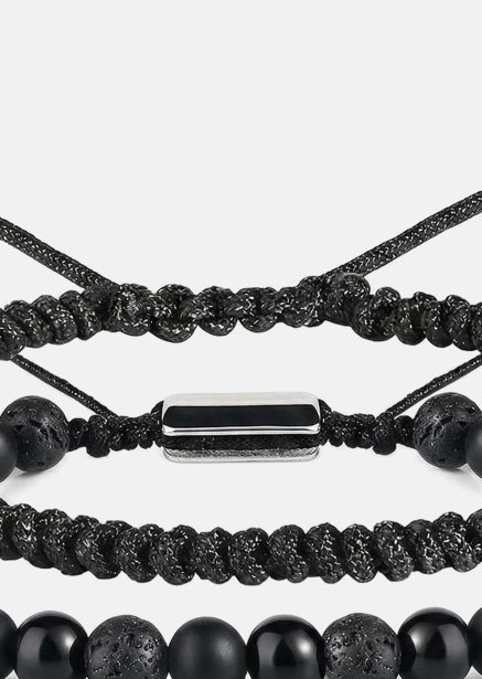 Pulsera de cuentas Obsidian Knot
