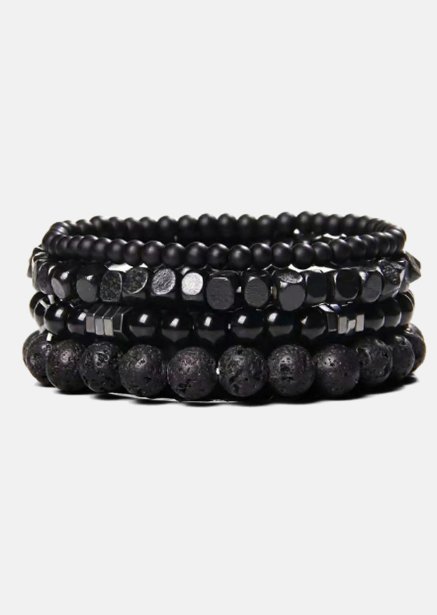 Pulsera de cuentas Obsidian Pulse