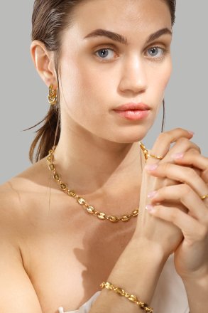 Pendientes Chunky Link– 18k Chapados en oro