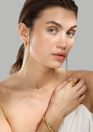Pulsera Twist Glow - 18k Chapada en oro
