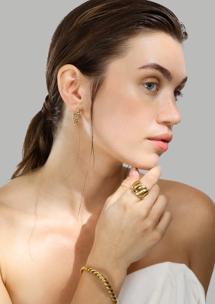 Pulsera Twist Glow - 18k Chapada en oro