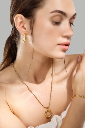 Pendiente Sculptura - 18k Chapado en oro