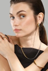 Pendiente Duo Glow - 18k Chapado en oro