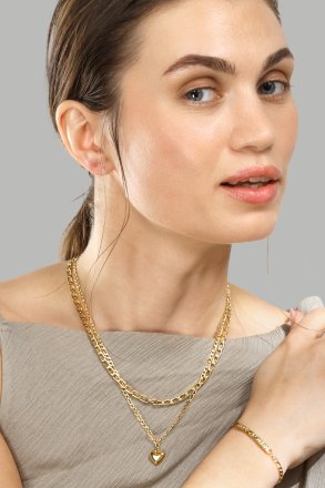 Pulsera V-Lock - 18k Chapada en oro