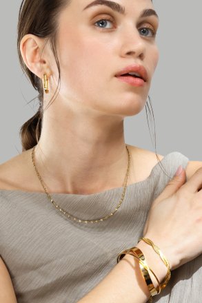 Pulsera Twist Cuff - 18k Chapada en oro