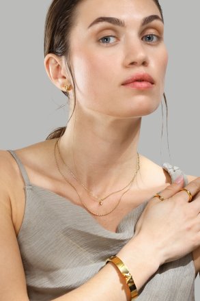 Anillo Organic Curve - 18k Chapado en oro