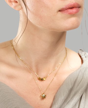 Collar Stjärntrio – 18k Chapado en oro