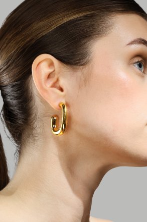 Pendiente Elegant Curve - 18k Chapado en oro