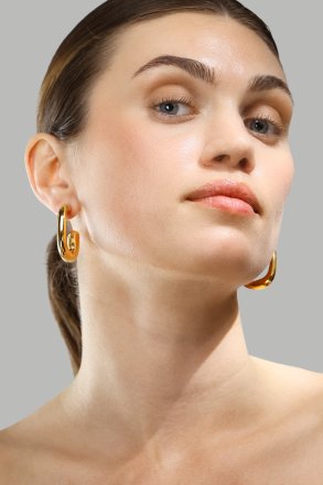 Pendiente Elegant Curve - 18k Chapado en oro