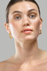 Pendiente Golden Flow - 18k Chapado en oro