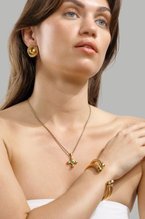 Pendiente Regal Twist - 18k Chapado en oro