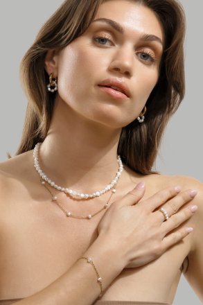 Anillo Perla - Chapado en oro de 18k
