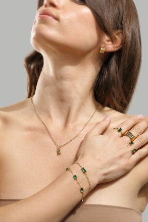 Anillo Emeraldis - 18k Chapado en oro
