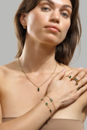 Anillo Emeraldis - 18k Chapado en oro