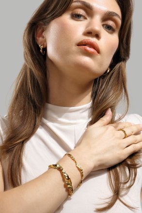 Pulsera Current - 18k Chapada en oro