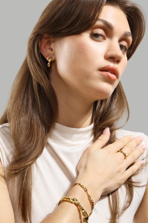 Pendiente Flow Gleam - 18k Chapado en oro