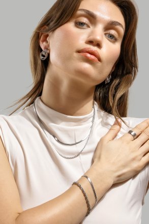 Pulsera Twist – Chapada en plata