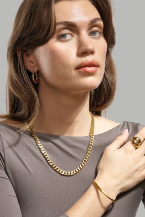 Anillo Bold Flow - 18k Chapado en oro