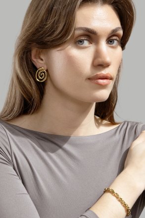 Resin Pendiente - 18k Chapado en oro