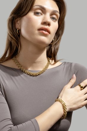Pulsera Power Link - 18k Chapada en oro
