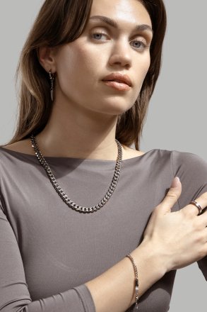 Pulsera Vanguard Chain - Chapada en plata