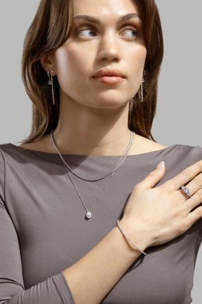 Pendiente Celeste Drops - Chapado en plata