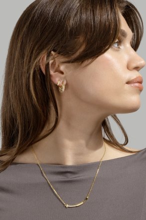 Chunky Pearl Hoop Earrings - 18k Chapados en oro