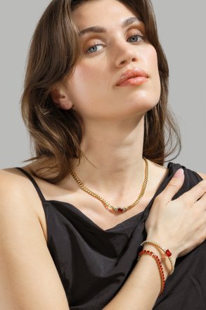 Pulsera Brillara - 18k Chapada en oro