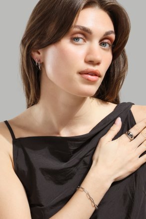 Luna Gold Chain Bracelet - Chapada en plata