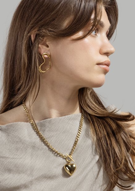 Fluid Glow Pendiente - 18k Chapado en oro