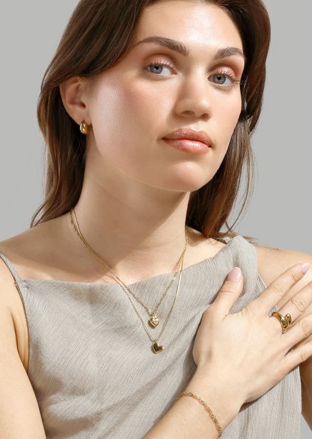 Pendiente Chic Hoops - 18k Chapado en oro
