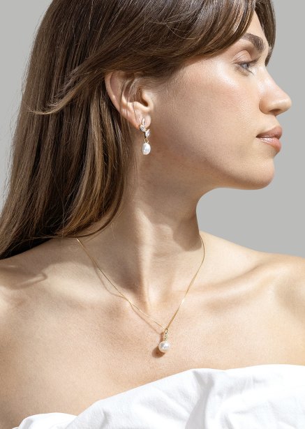 Collar Isla Pearl- 18k Chapado en oro