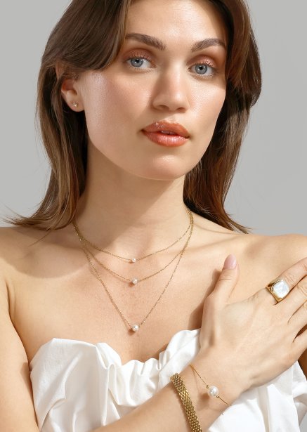 Anillo Blanche - Chapado en oro de 18k