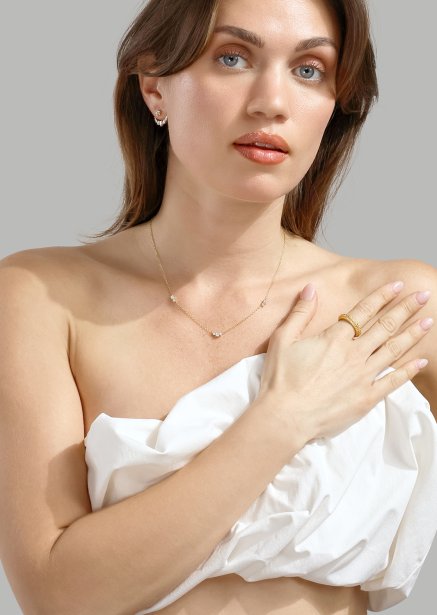 Anillo Crystal Shimmer - Chapado en oro de 18k