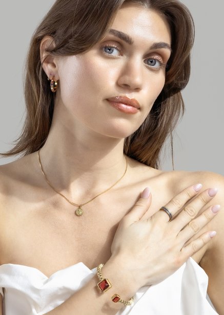 Pulsera Rose- 18k Chapada en oro