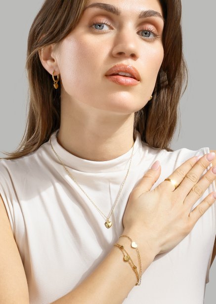 Pendiente Heart Hug Hoops - 18k Chapado en oro
