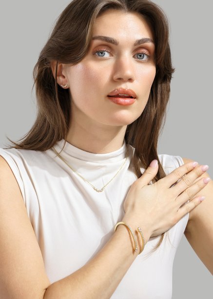 Pulsera Lumière Spark Stack - 18k Chapada en oro