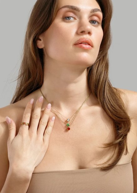 Trinity Prisma Anillo - 18k Chapado en oro