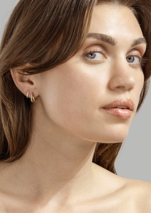 Pendiente Aurora Curve - 18k Chapado en oro