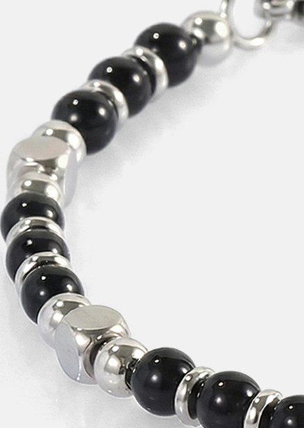Pulsera de cuentas Obsidian Crest