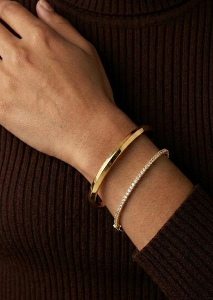 Pulsera Serenya Line - 18k Chapada en oro