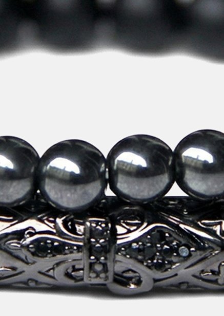 Pulsera de cuentas Obsidian Echo
