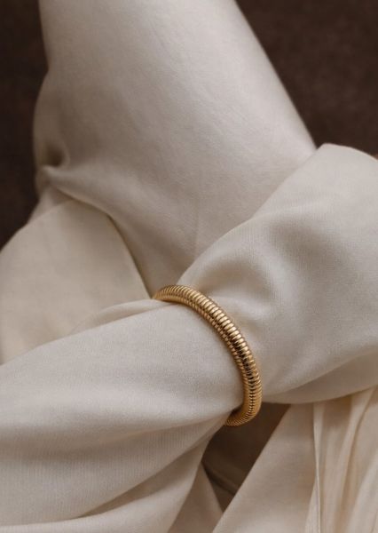 Pulsera Sculpted Coil - 18k Chapada en oro